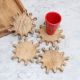 Amazing Handmade Brown Wooden Coasters - Pack of 4